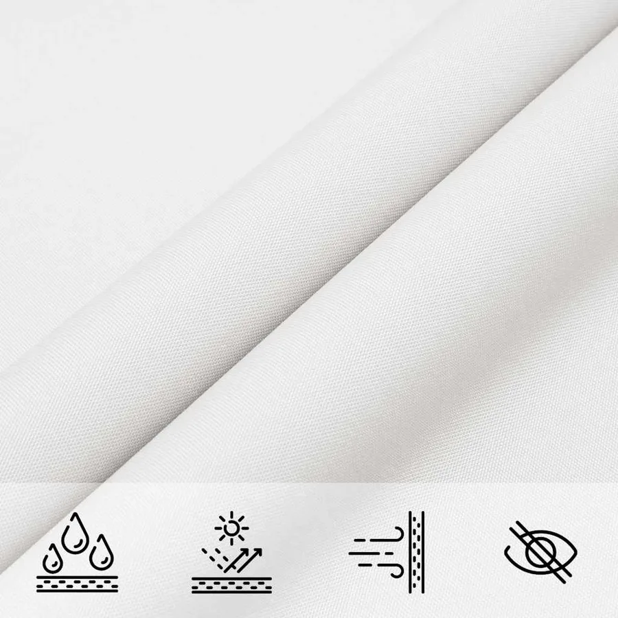 Voile de parasol tissu oxford triangulaire 6x6x6 m blanc - 7