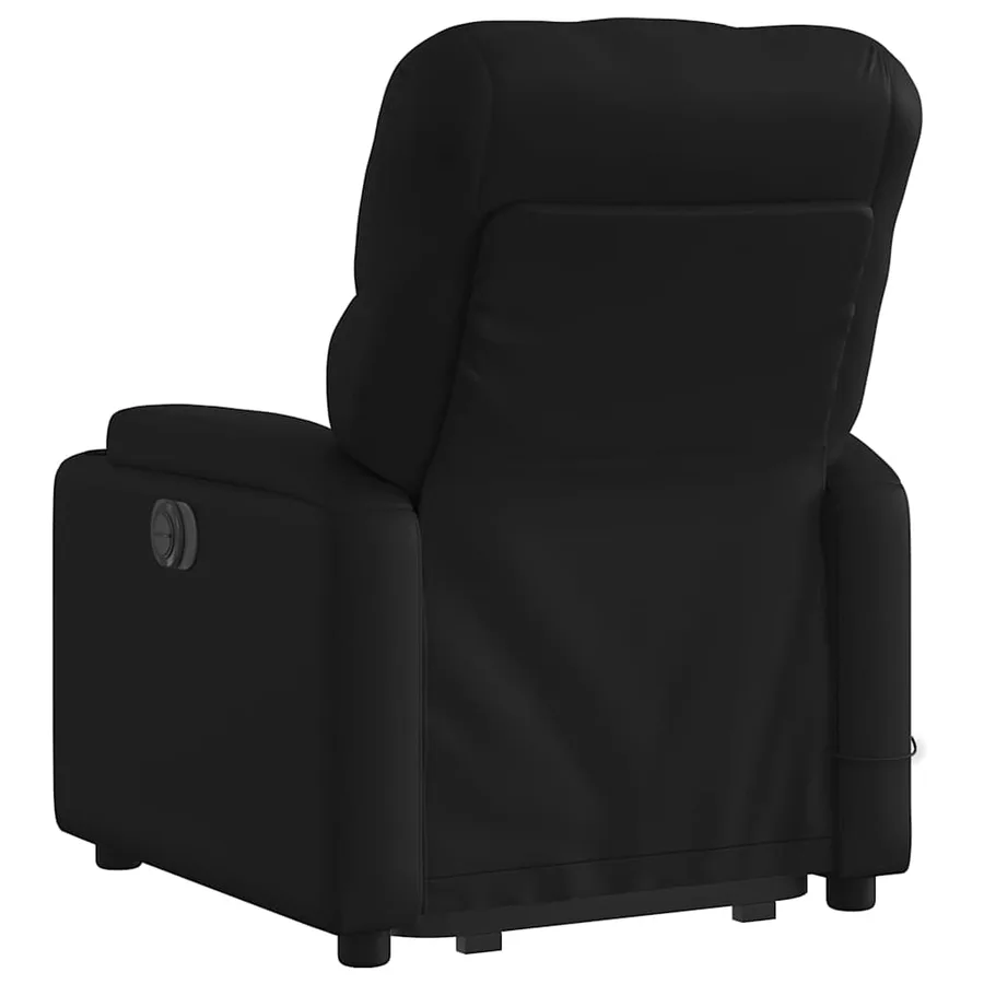 Fauteuil inclinable de massage électrique noir similicuir - 5