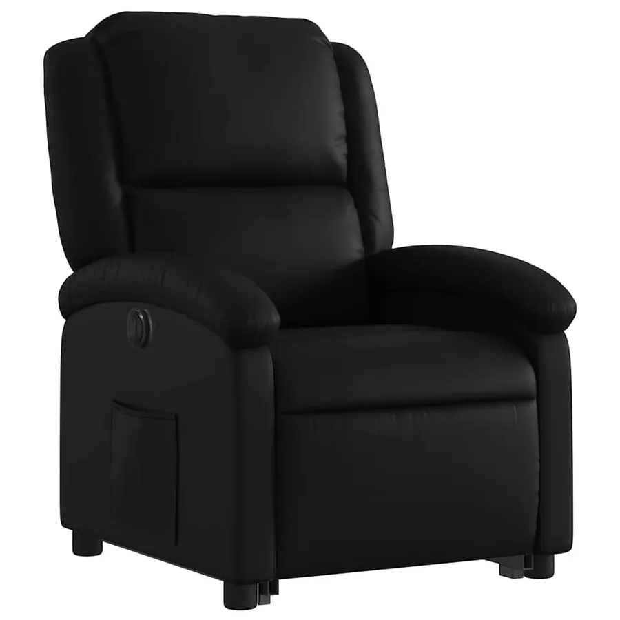 Fauteuil inclinable électrique noir similicuir - 4