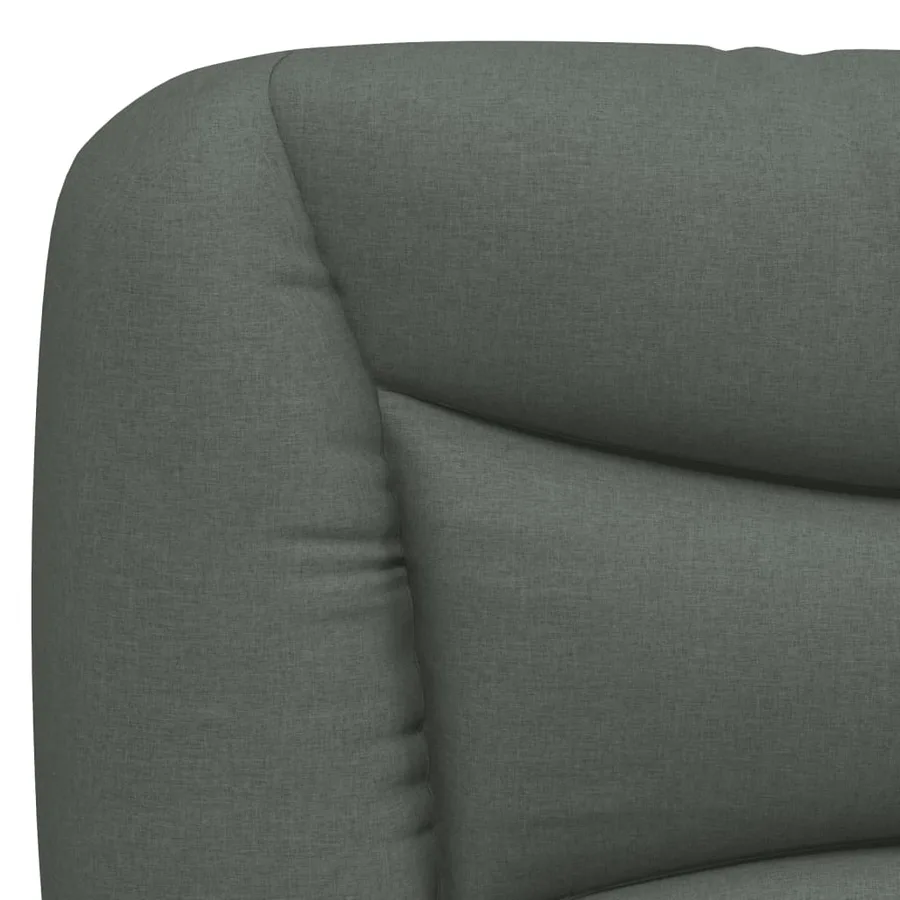 Coussin de tête de lit Hvar gris foncé 120 cm tissu - 8