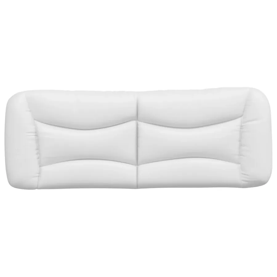 Coussin de tête de lit Hvar blanc 120 cm similicuir - 5
