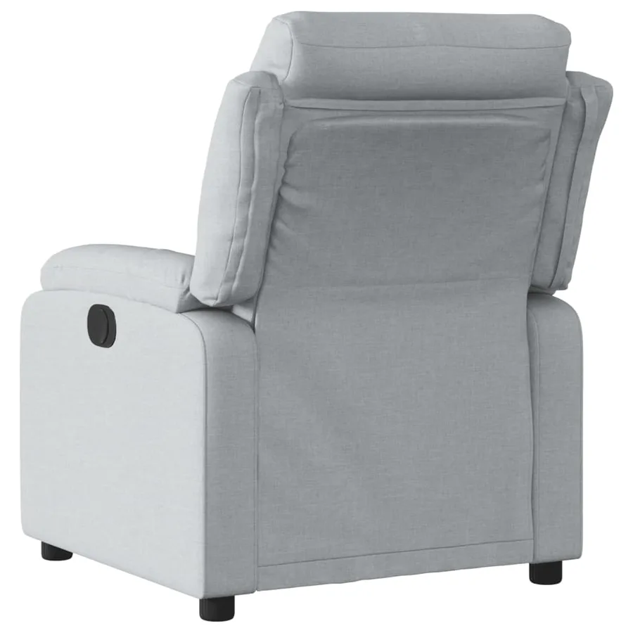 Fauteuil inclinable en tissu gris clair - 3