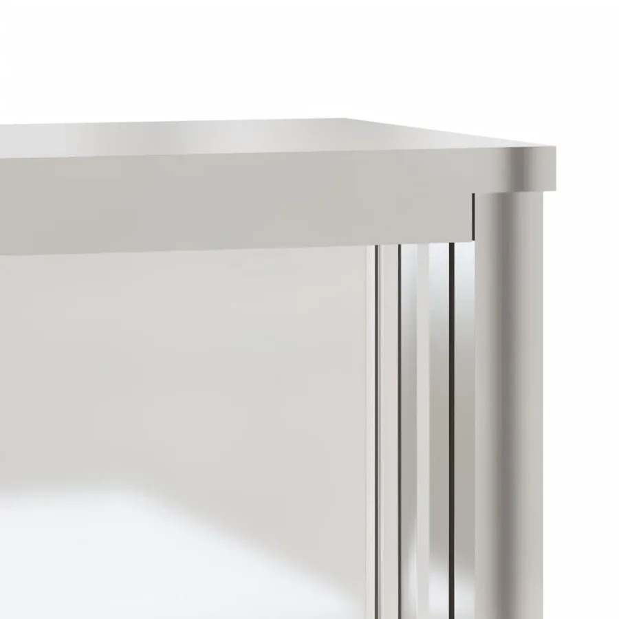 Armoire murale de cuisine avec portes coulissantes inox - 9