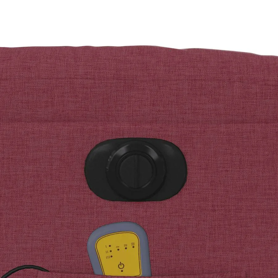 Fauteuil de massage inclinable électrique Rouge bordeaux Tissu - 12