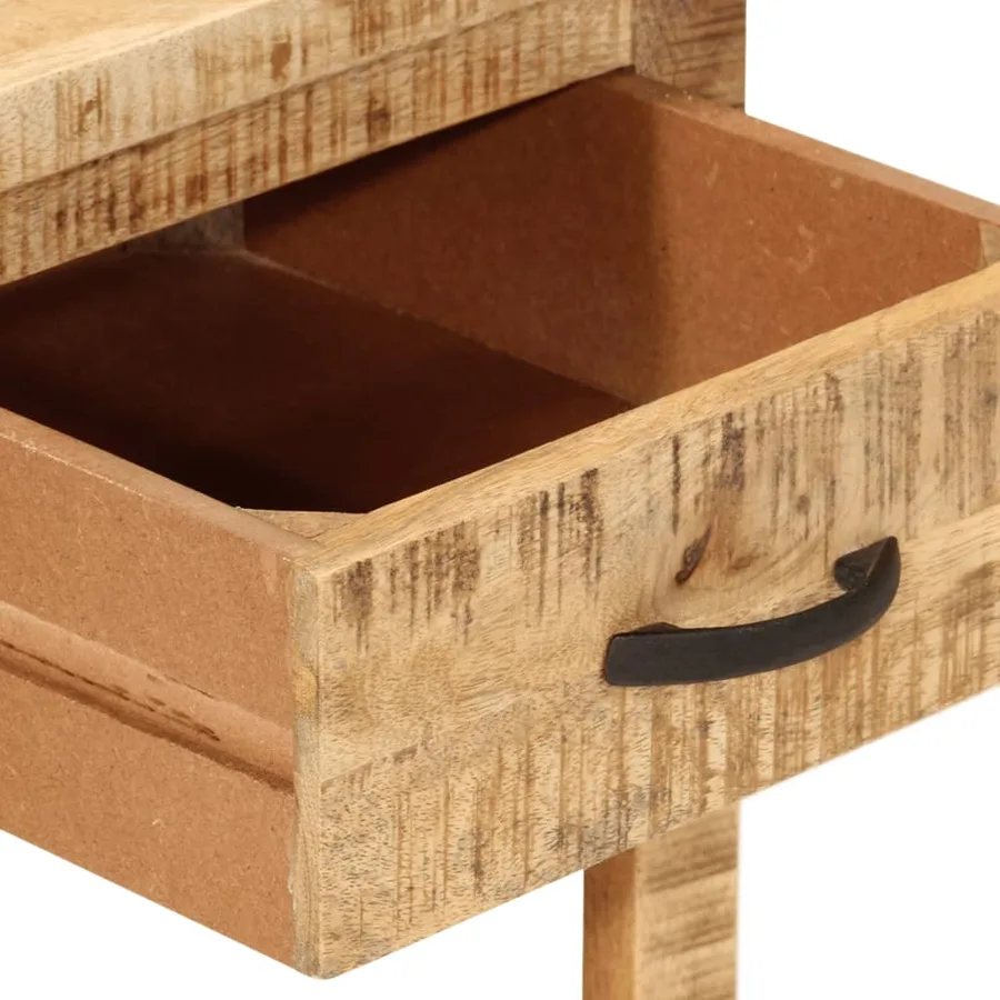 Table de chevet 40x40x50 cm bois de manguier massif - 7