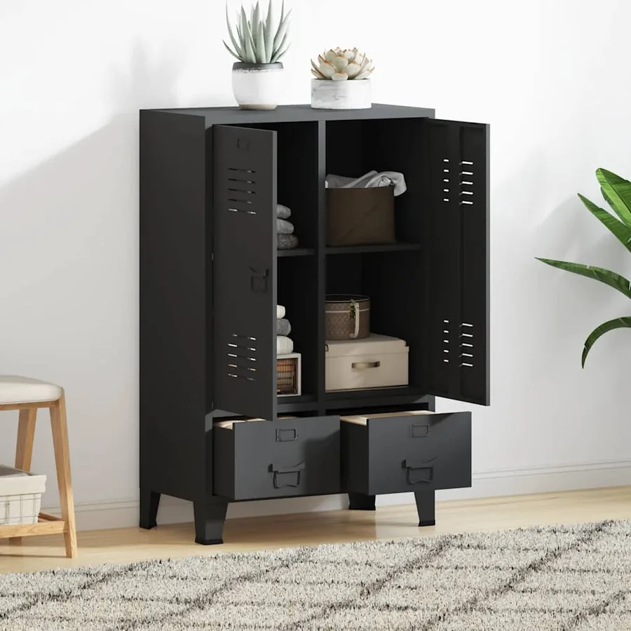 Garde-robe industrielle Anthracite 67x35x107 cm Acier