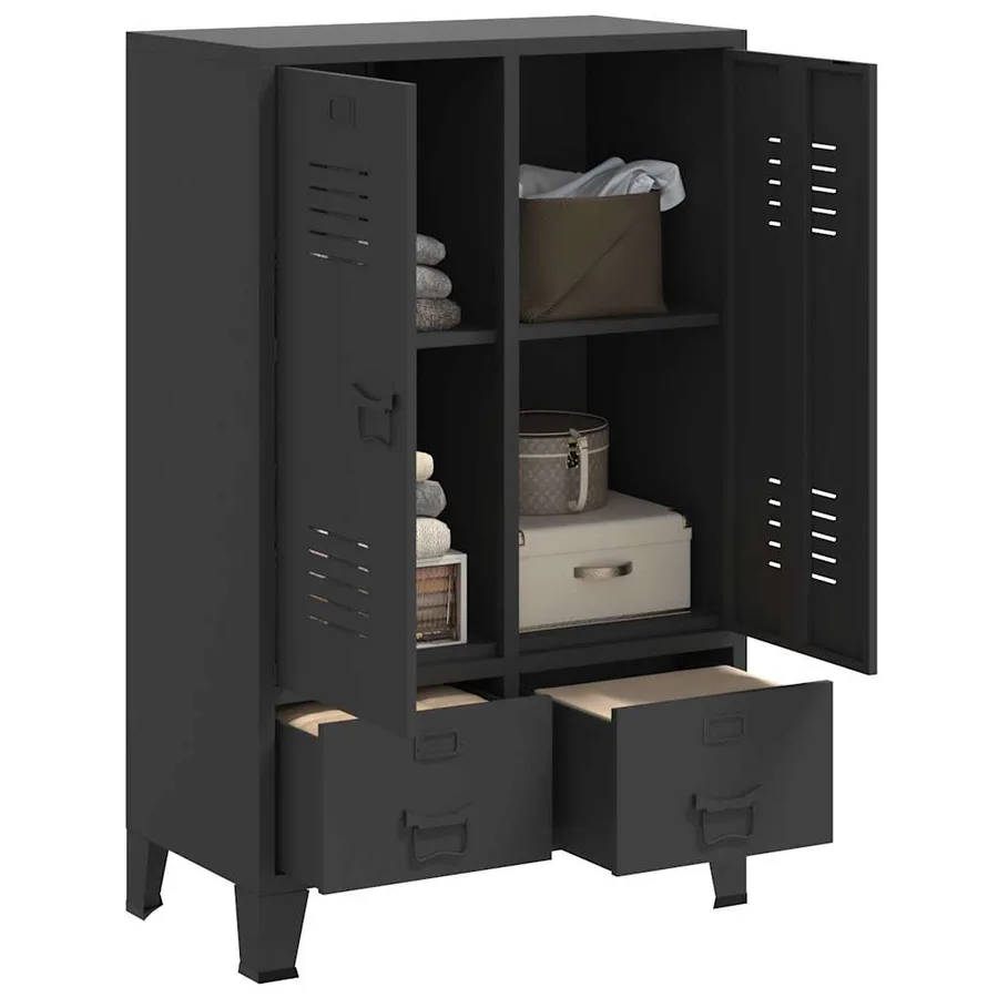 Garde-robe industrielle Anthracite 67x35x107 cm Acier - 3