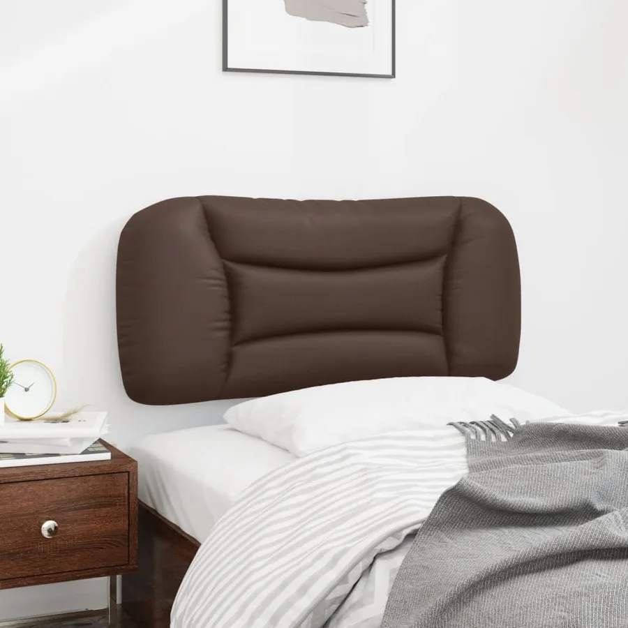 Coussin de tête de lit Hvar marron 80 cm similicuir - 4