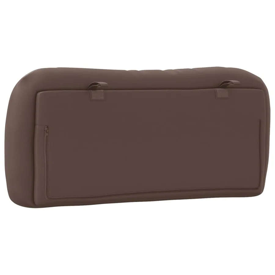 Coussin de tête de lit Hvar marron 80 cm similicuir - 7