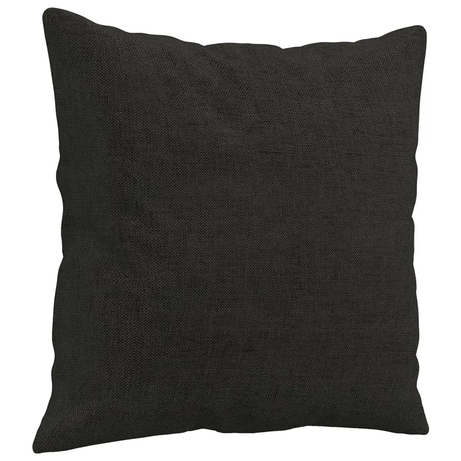 Ensemble de canapés 3 pcs avec coussins noir tissu - 6