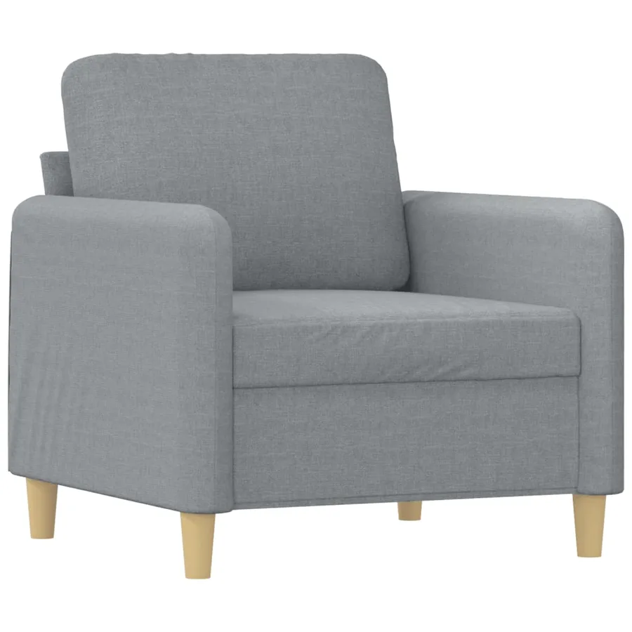 Ensemble de canapés 4 pcs avec coussins Gris clair Tissu - 3