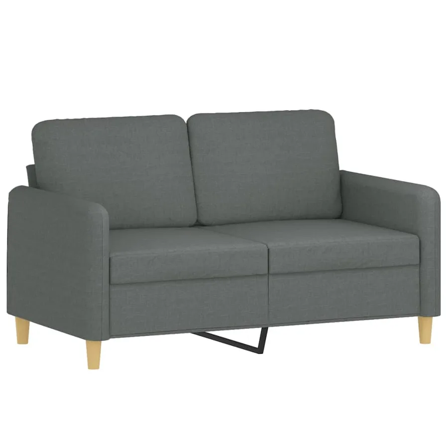 Ensemble de canapés 3 pcs avec coussins Gris foncé Tissu - 4