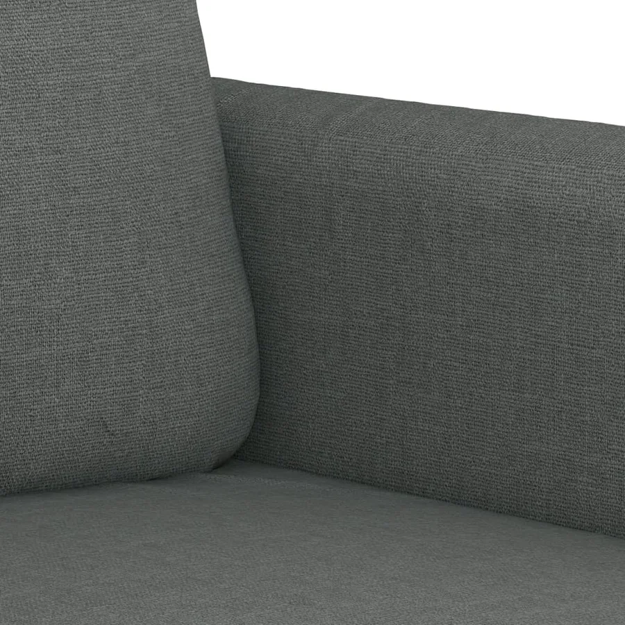 Ensemble de canapés 3 pcs avec coussins Gris foncé Tissu - 6