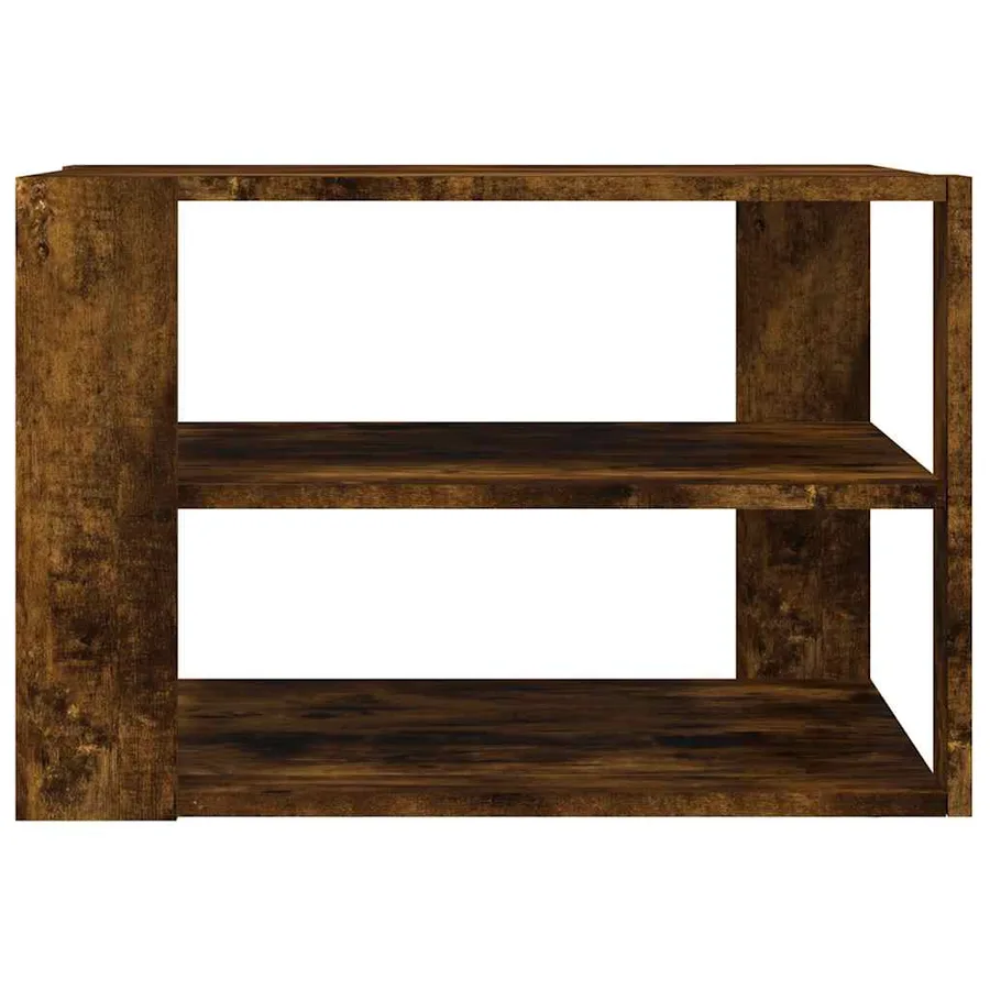 Table basse chêne fumé 58x58x40 cm bois d'ingénierie - 4