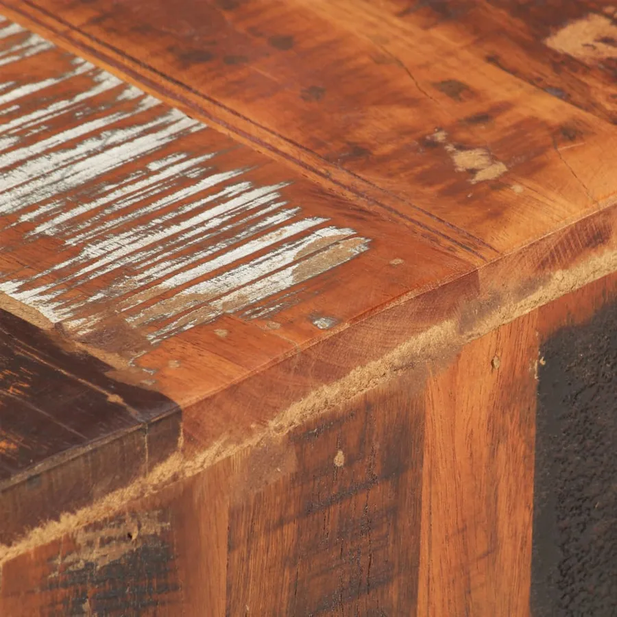 Meuble TV 110x30x40 cm Bois massif de récupération - 4