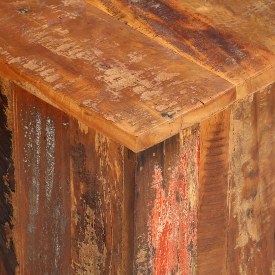 Meuble TV 110x30x40 cm Bois massif de récupération - 5