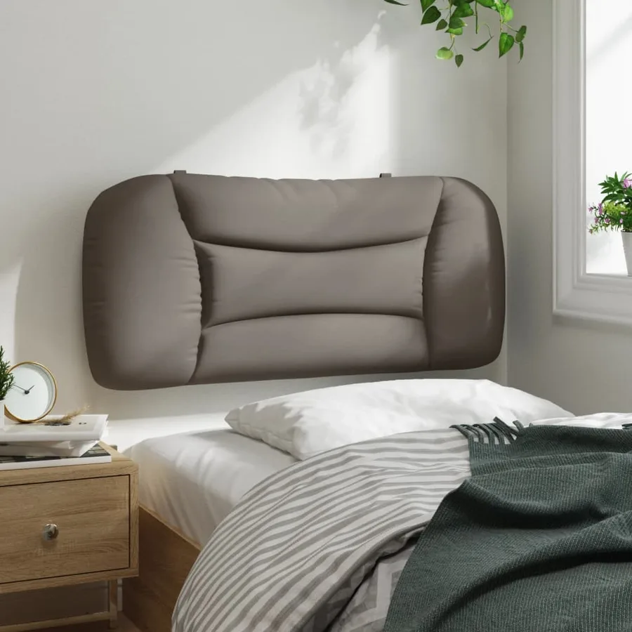 Coussin de tête de lit Hvar taupe 90 cm tissu - 4