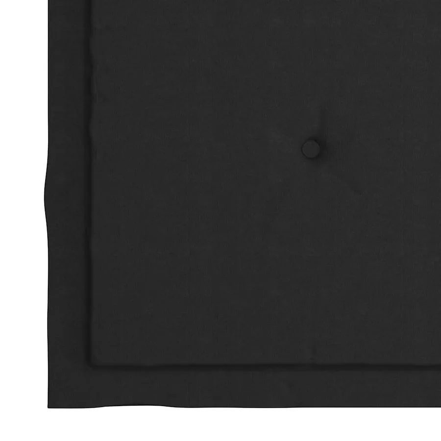 Chaise à bascule avec coussin noir Bois de teck solide - 5