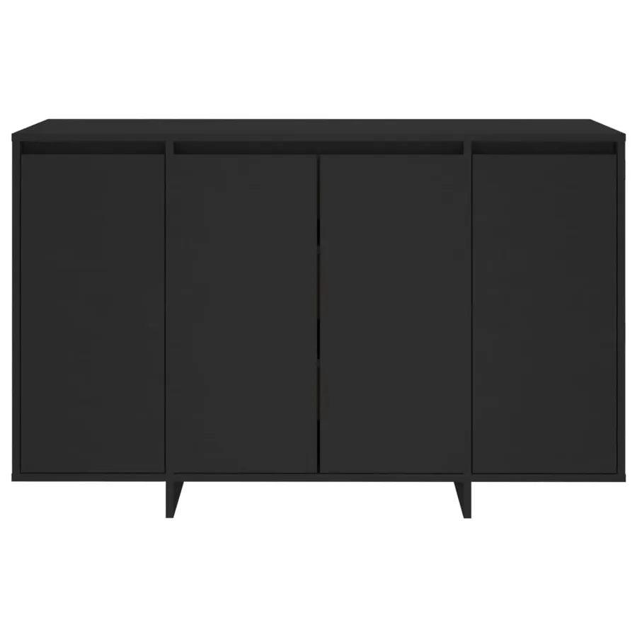 Buffet noir 120x41x75 cm bois d'ingénierie - 5