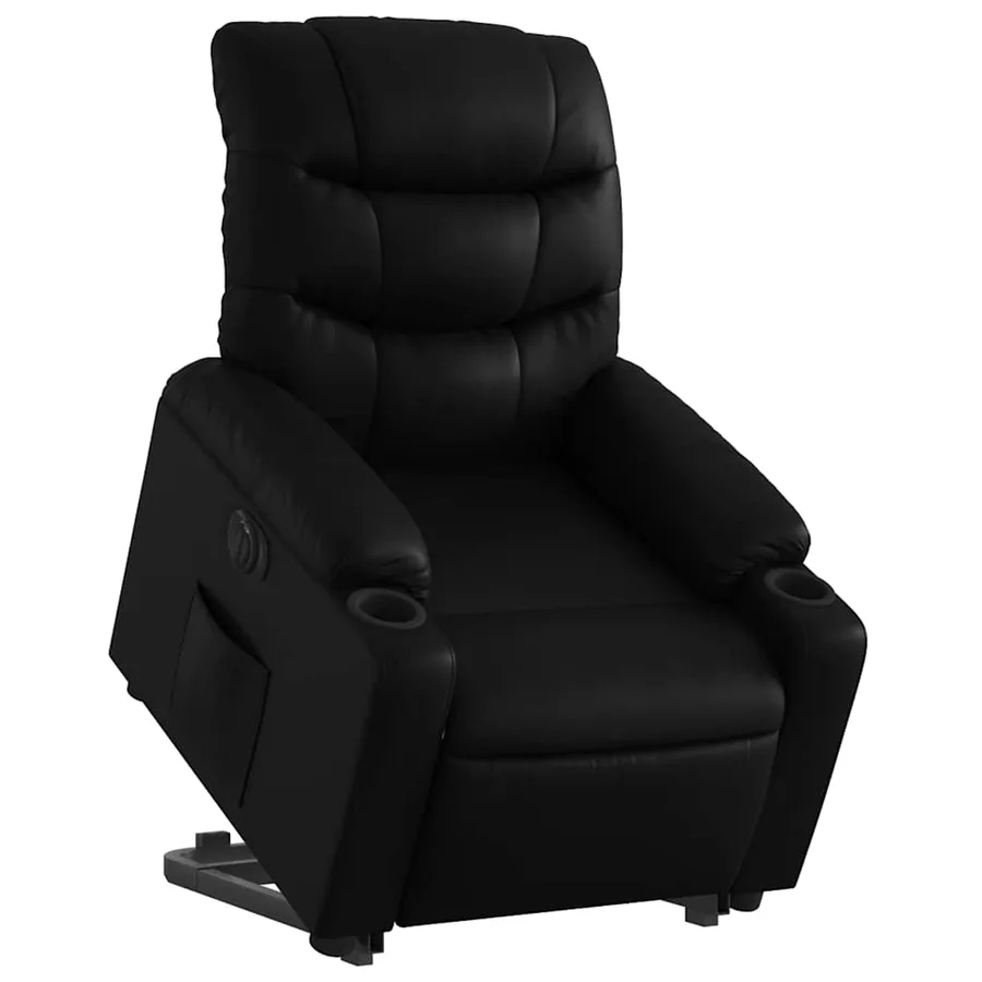 Fauteuil inclinable électrique noir similicuir - 3