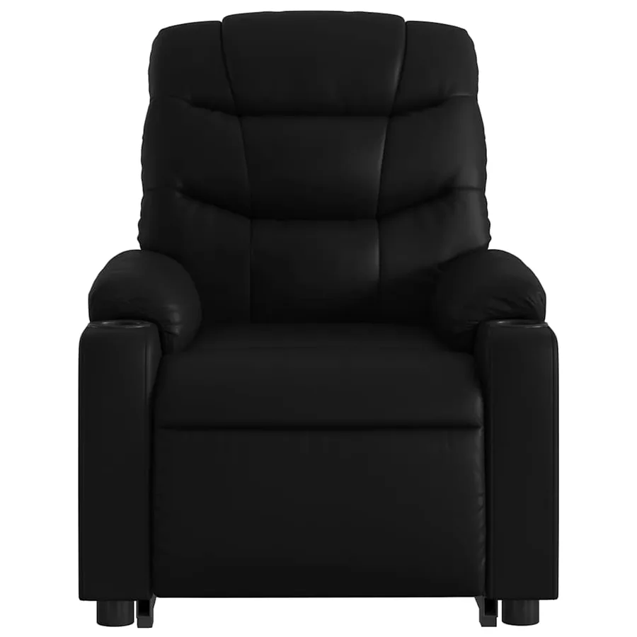Fauteuil inclinable électrique noir similicuir - 9