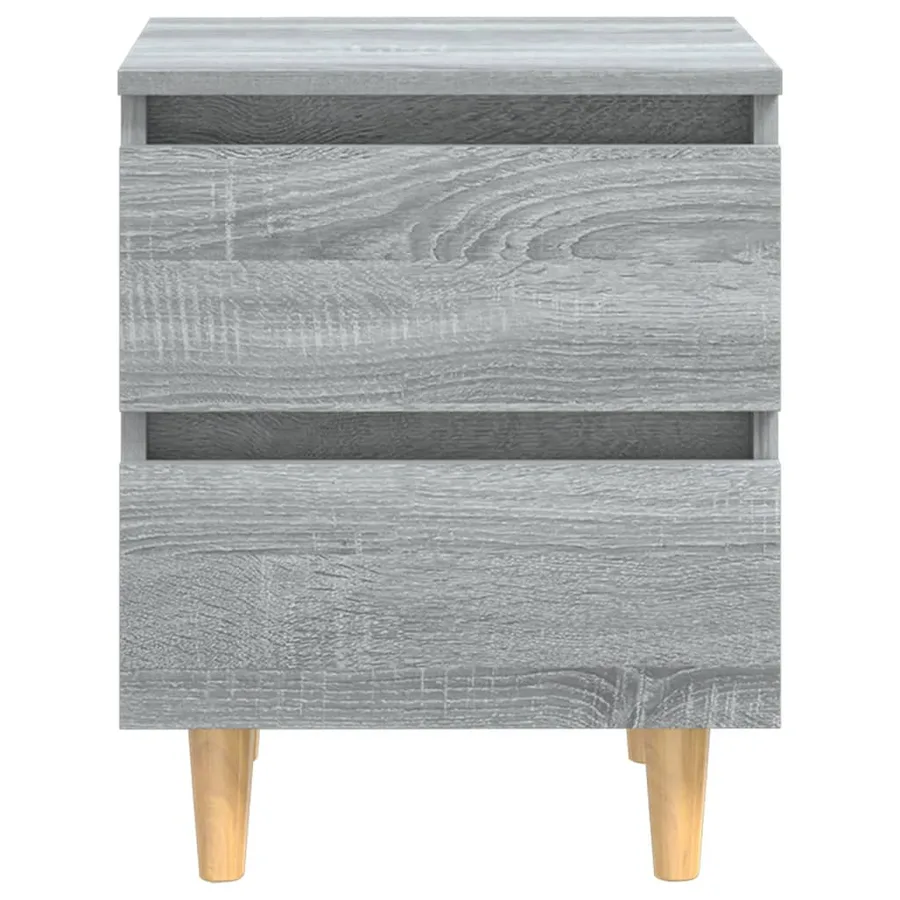 Table de chevet avec pieds en bois Sonoma gris 40x35x50 cm - 3
