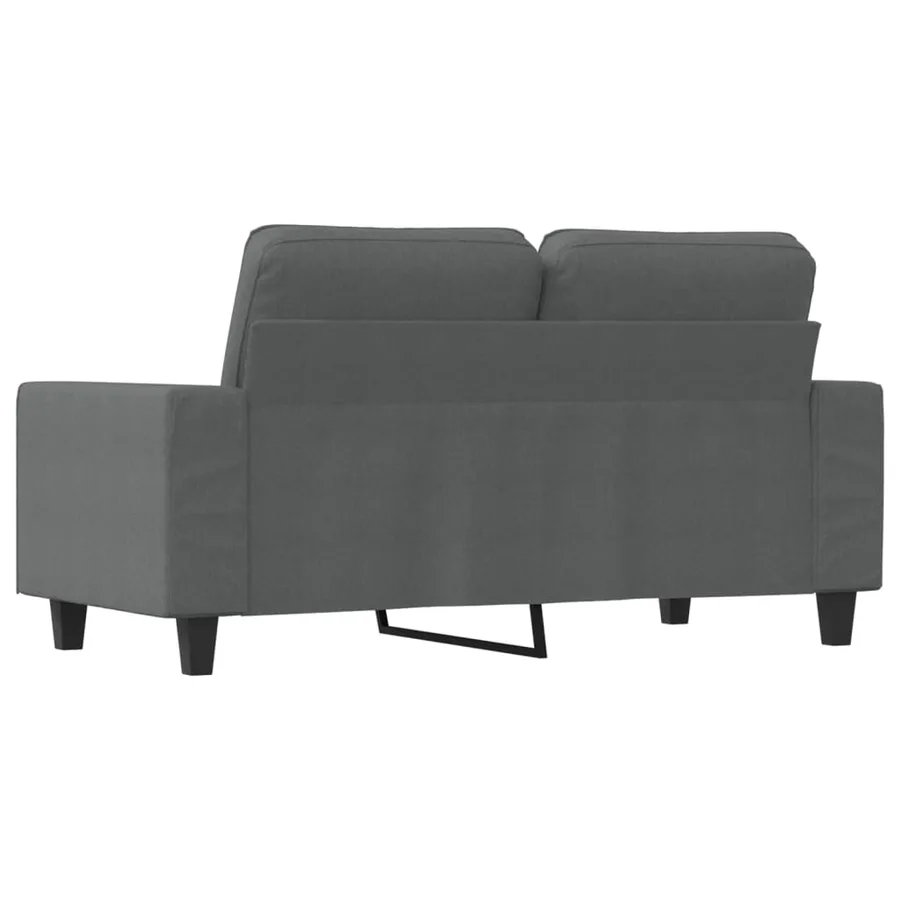 Canapé à 2 places Gris foncé 120 cm Tissu - 5