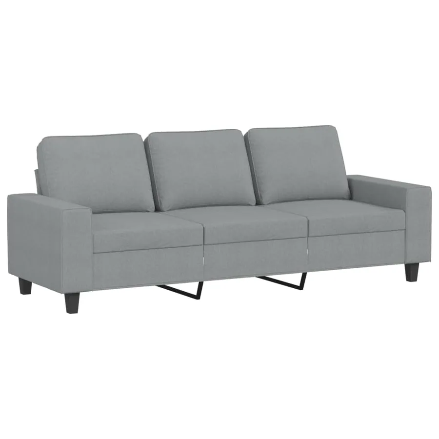 Canapé à 3 places Gris clair 180 cm Tissu - 2