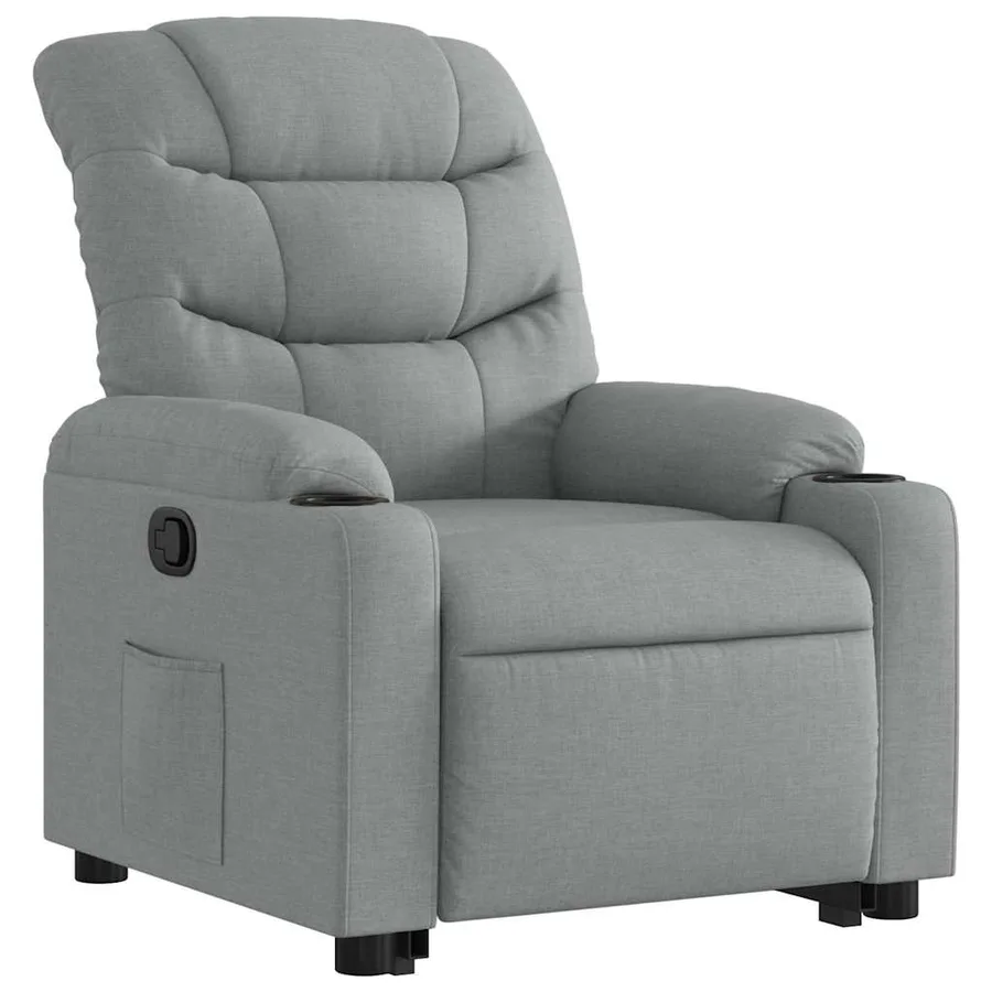 Fauteuil inclinable Gris clair Tissu - 4