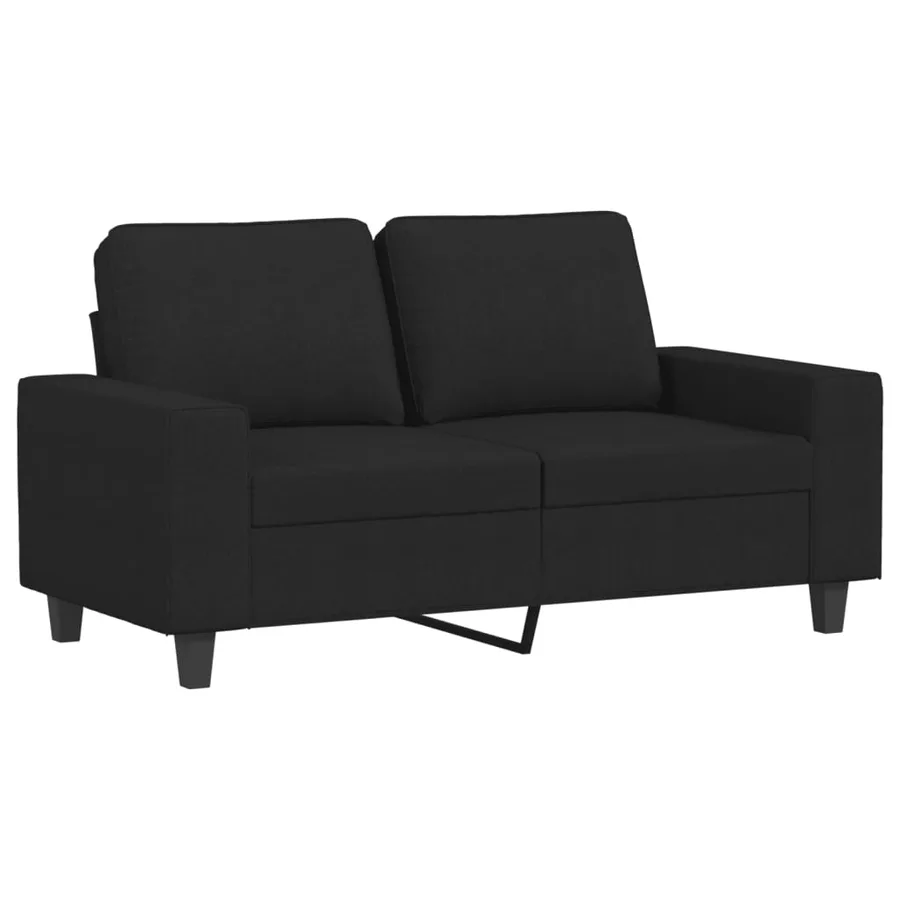 Ensemble de canapés 3 pcs noir tissu - 3
