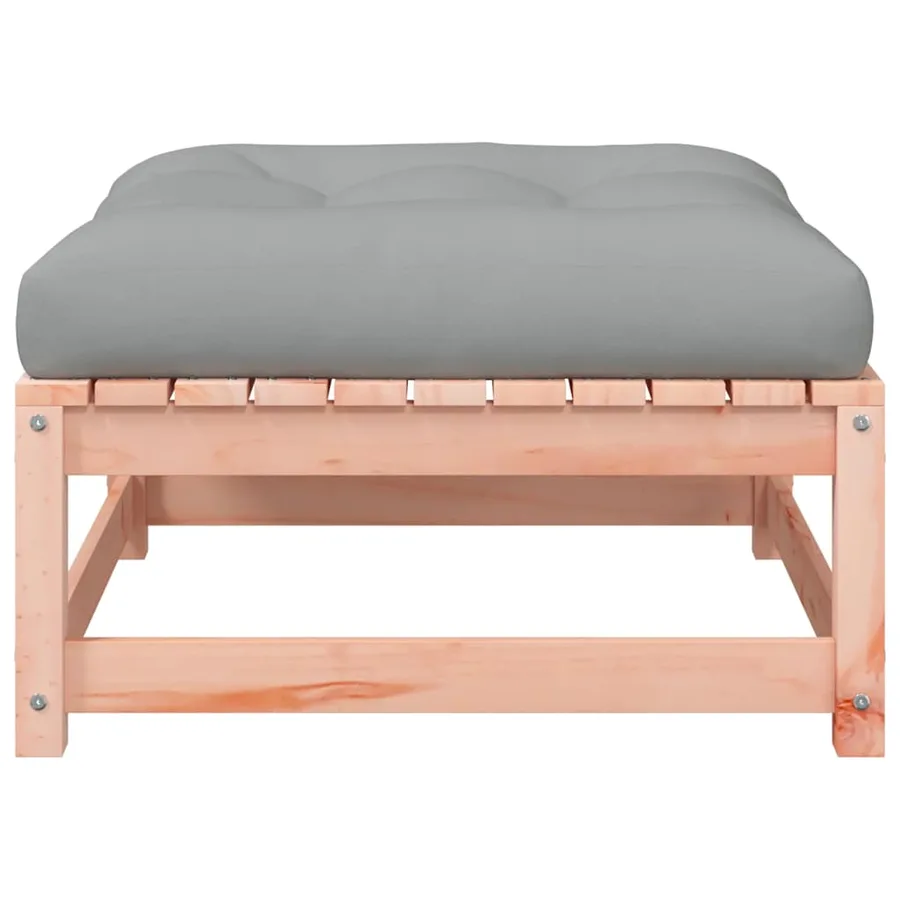 Canapé de jardin sans accoudoirs avec coussins et repose-pieds - 9
