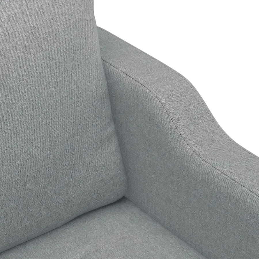 Canapé à 3 places Gris clair 180 cm Tissu - 6