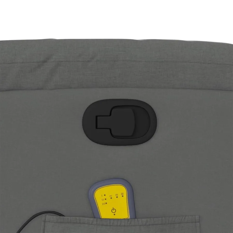 Fauteuil inclinable de massage gris foncé tissu - 10