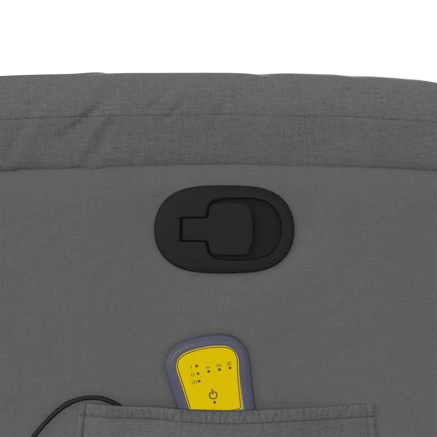 Fauteuil de massage inclinable Gris foncé Tissu - 12