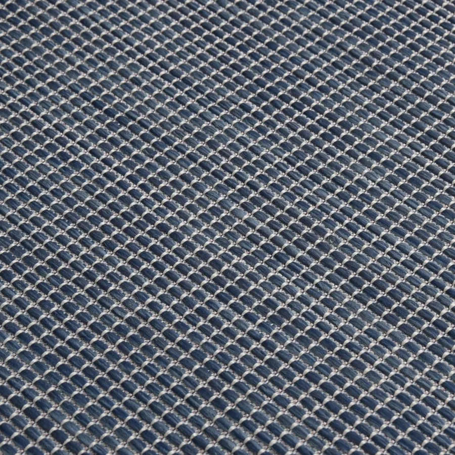 Tapis à tissage plat d'extérieur 140x200 cm Bleu - 5