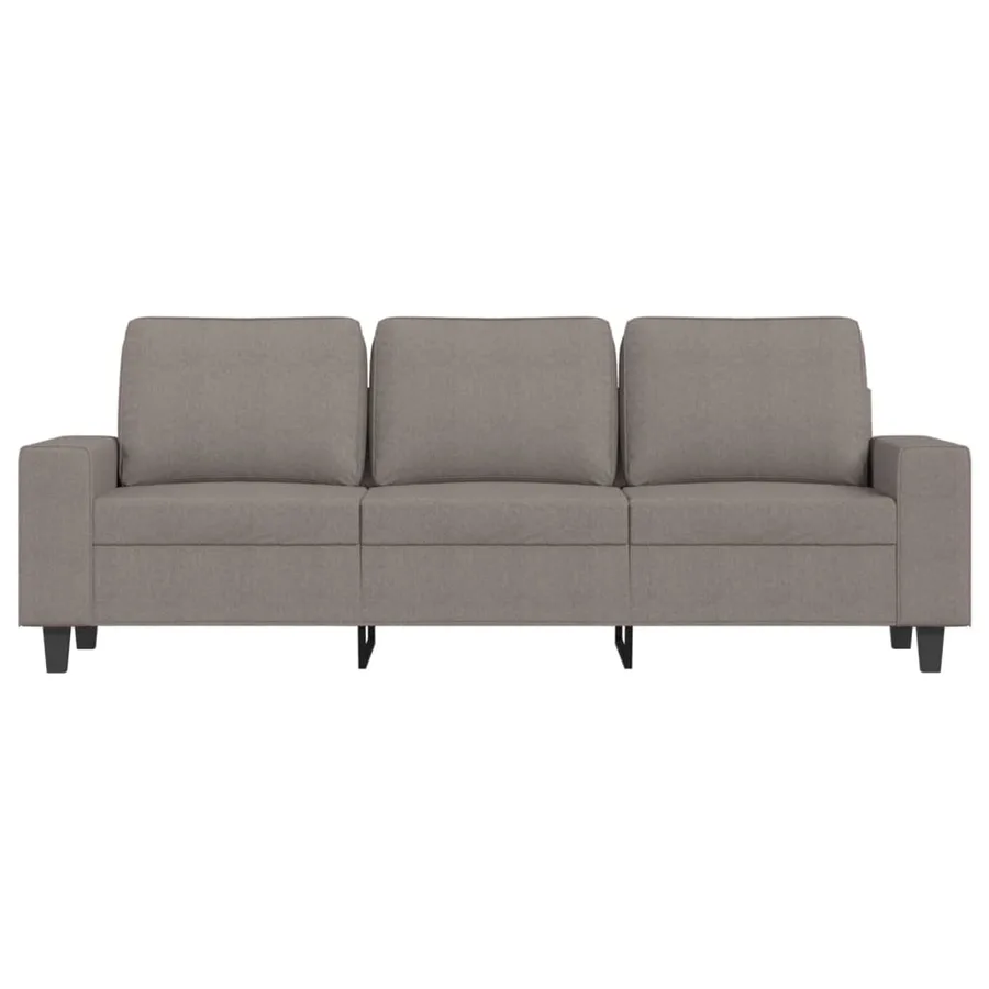 Canapé à 3 places avec repose-pieds Taupe 180 cm Tissu - 4
