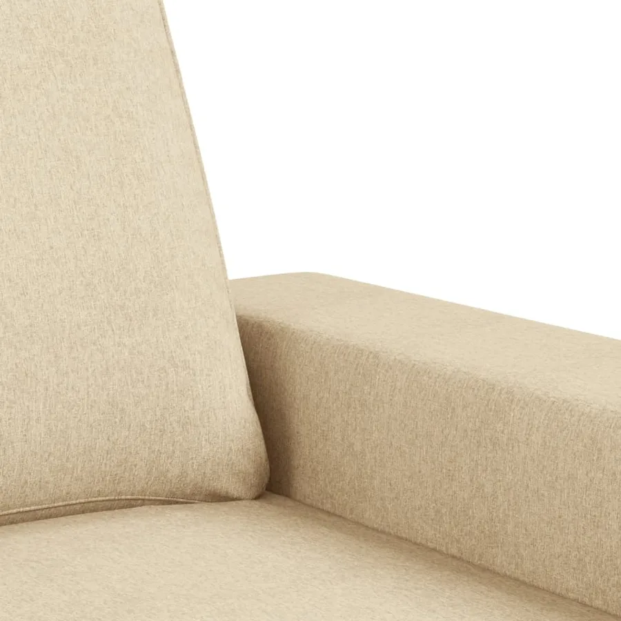Ensemble de canapés 3 pcs crème tissu - 6
