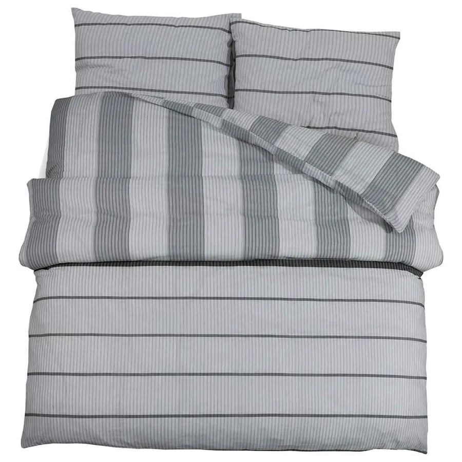Ensemble de housse de couette Gris 260x220 cm Coton - 2