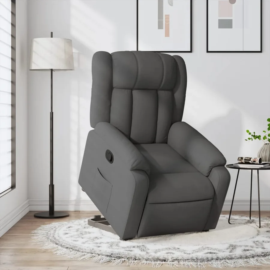 Fauteuil inclinable Gris foncé Tissu - 16