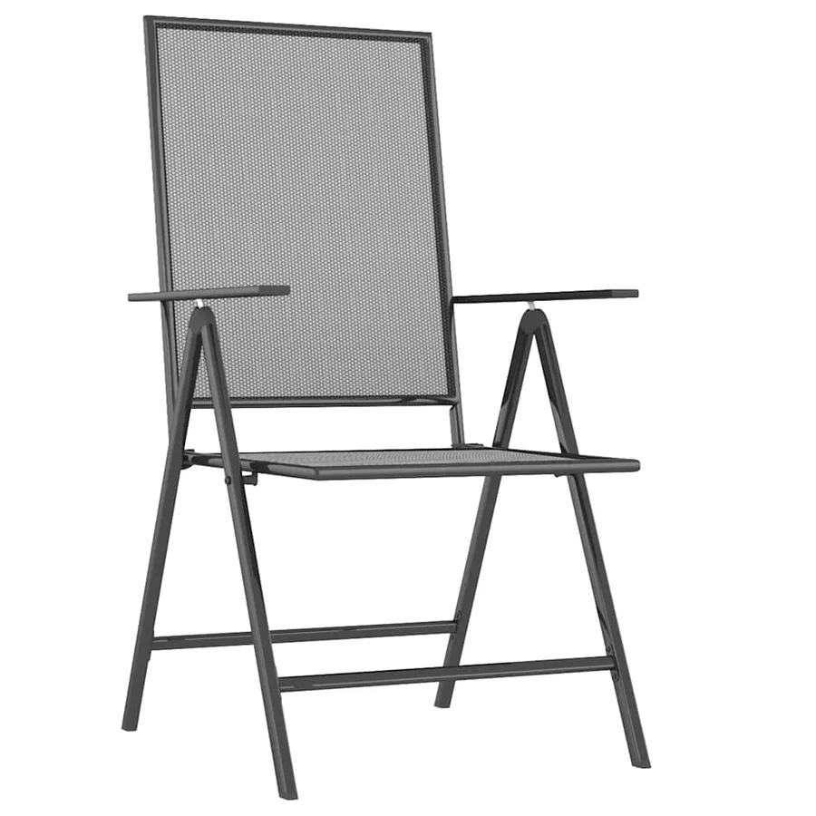 Ensemble à manger de jardin 5 pcs anthracite acier - 5