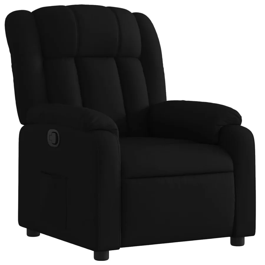 Fauteuil inclinable en tissu noir - 2