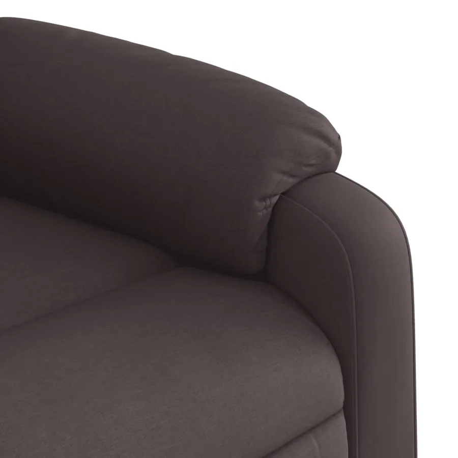 Fauteuil inclinable de massage électrique Marron foncé Tissu - 12