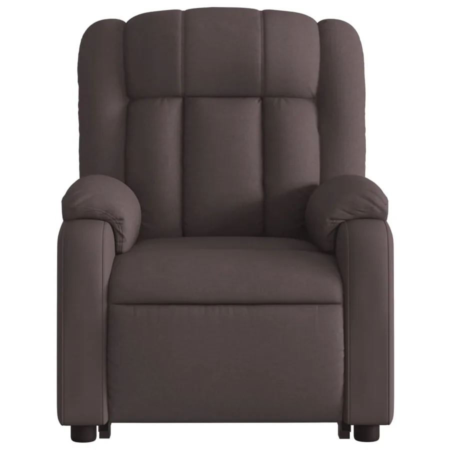 Fauteuil inclinable de massage électrique Marron foncé Tissu - 9