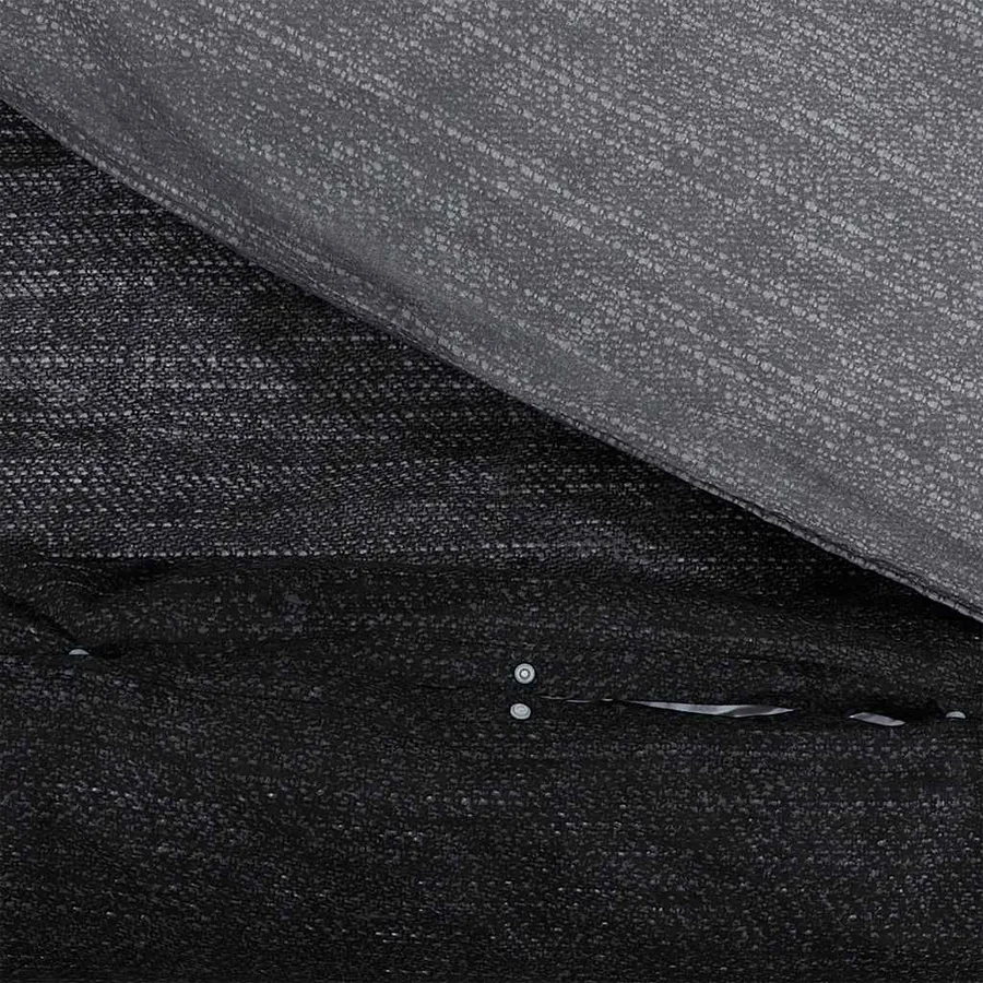 Ensemble de housse de couette gris foncé 200x200 cm Coton - 4