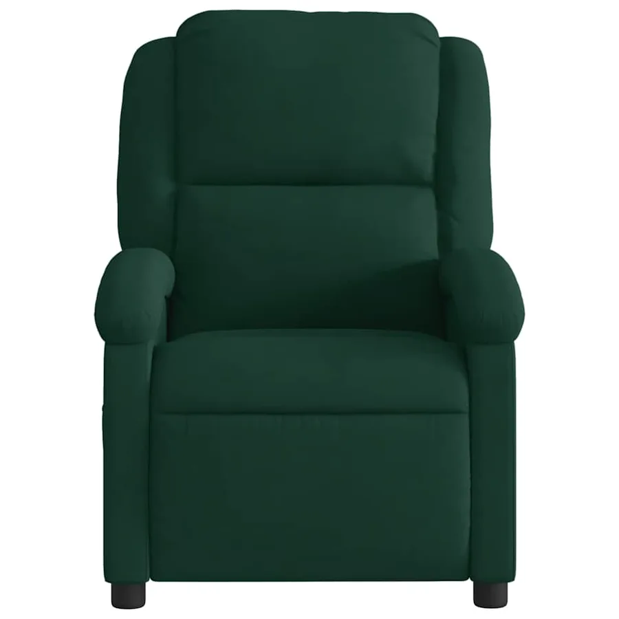 Fauteuil inclinable électrique vert foncé velours - 9