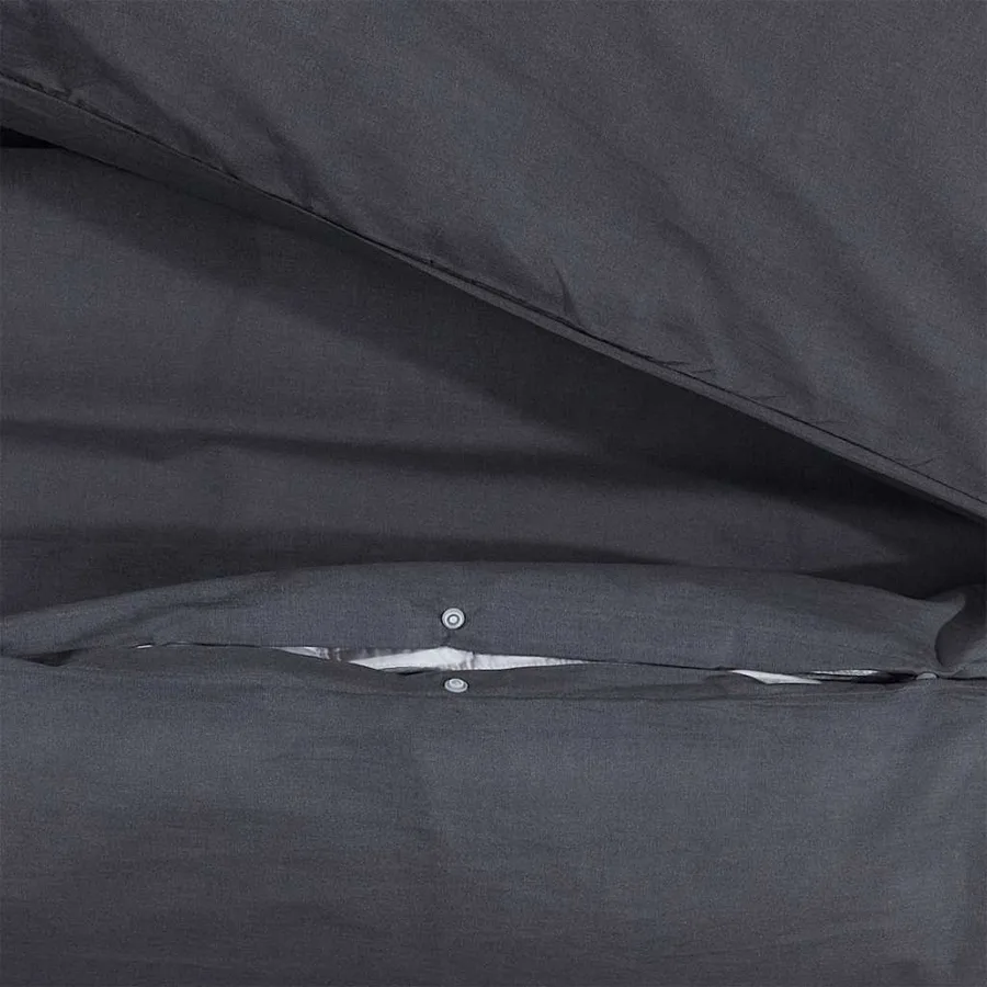 Ensemble de housse de couette Noir 140x200 cm Coton - 4