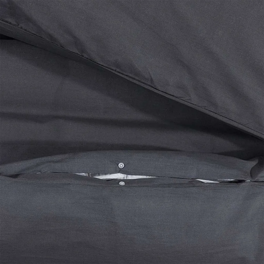 Ensemble de housse de couette Noir 135x200 cm Coton - 4