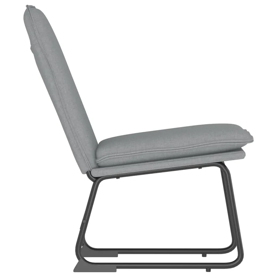 Chaise longue Gris clair 52x75x76 cm Tissu - 4