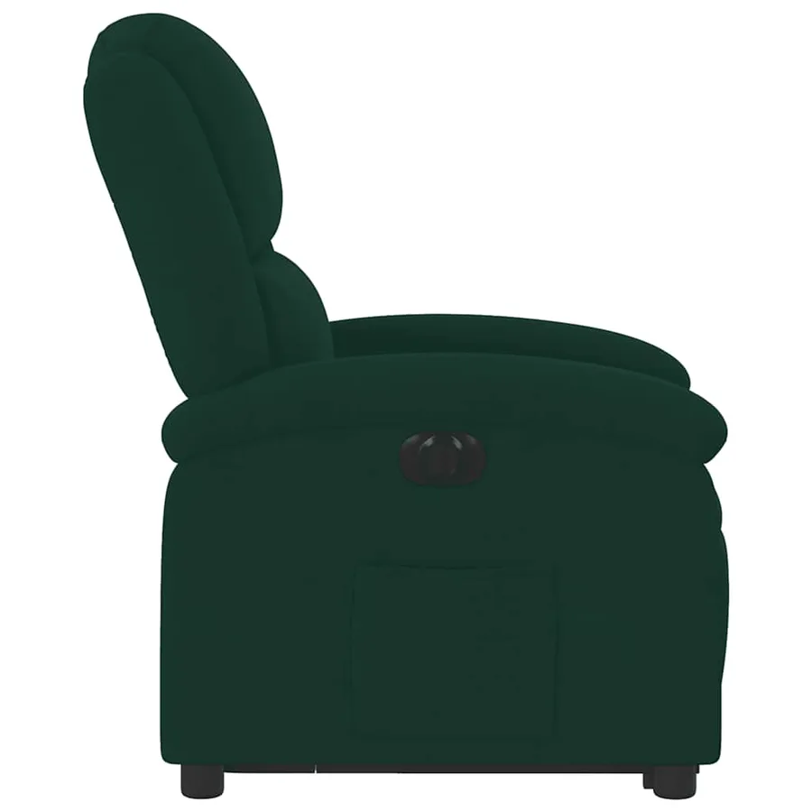 Fauteuil inclinable électrique vert foncé velours - 10