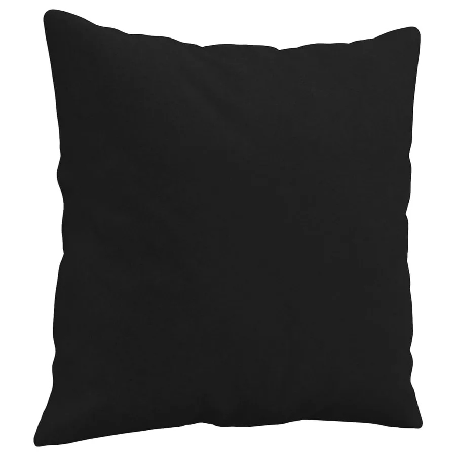 Ensemble de canapés 2 pcs avec coussins Noir Tissu microfibre - 5